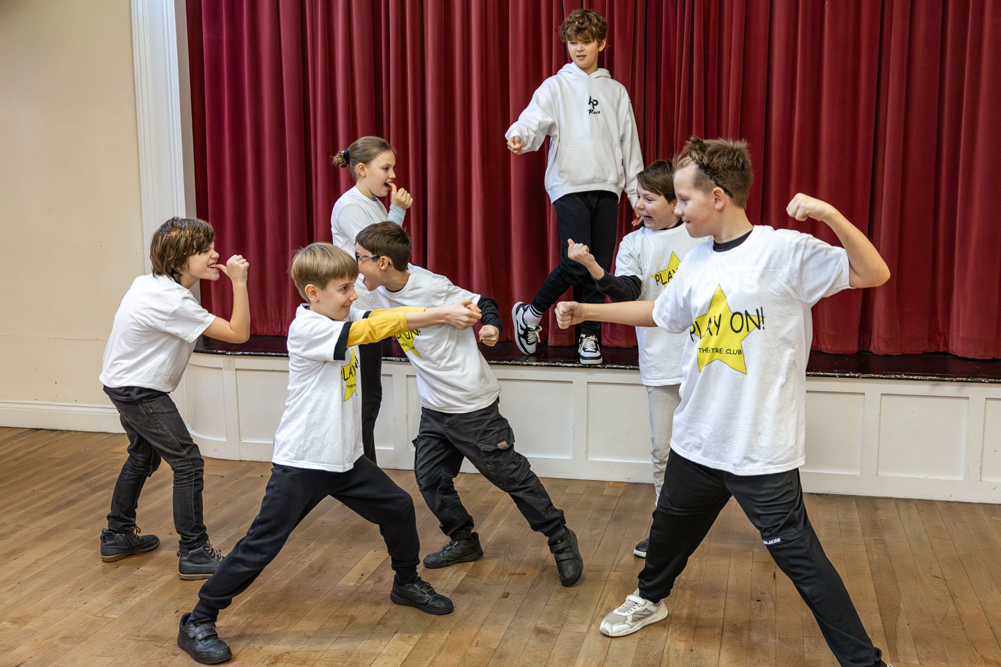 Young performers taking part in a PLAY ON! Theatre session